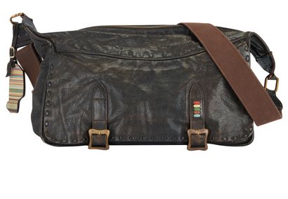 Buckle Satchel, £25, Handbags, Brown, Leather, Front view